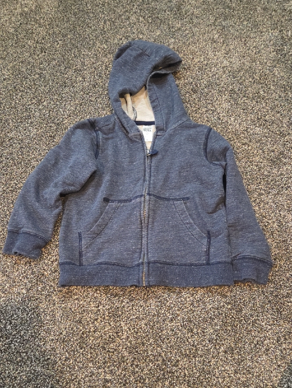 Carter's Navy Heather Zip-Up Hoodie